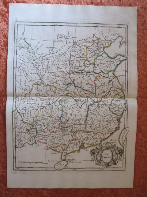 CHINA-PEKING-HAINAN-TAIWAN-FORMOSA-KOL-KUPFERSTICH-KARTE-LE-ROUGE-1756-D947
